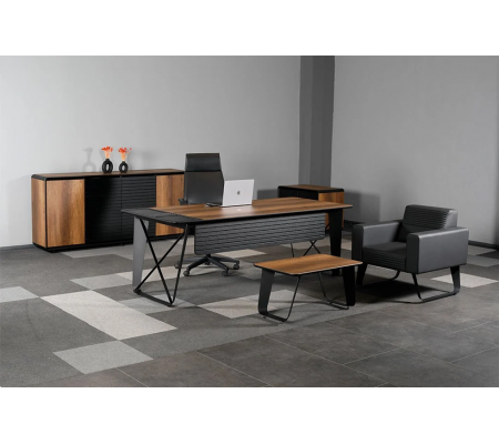 Alpix Ofis Büro Yönetici Takımı ( 210 cm Masalı)